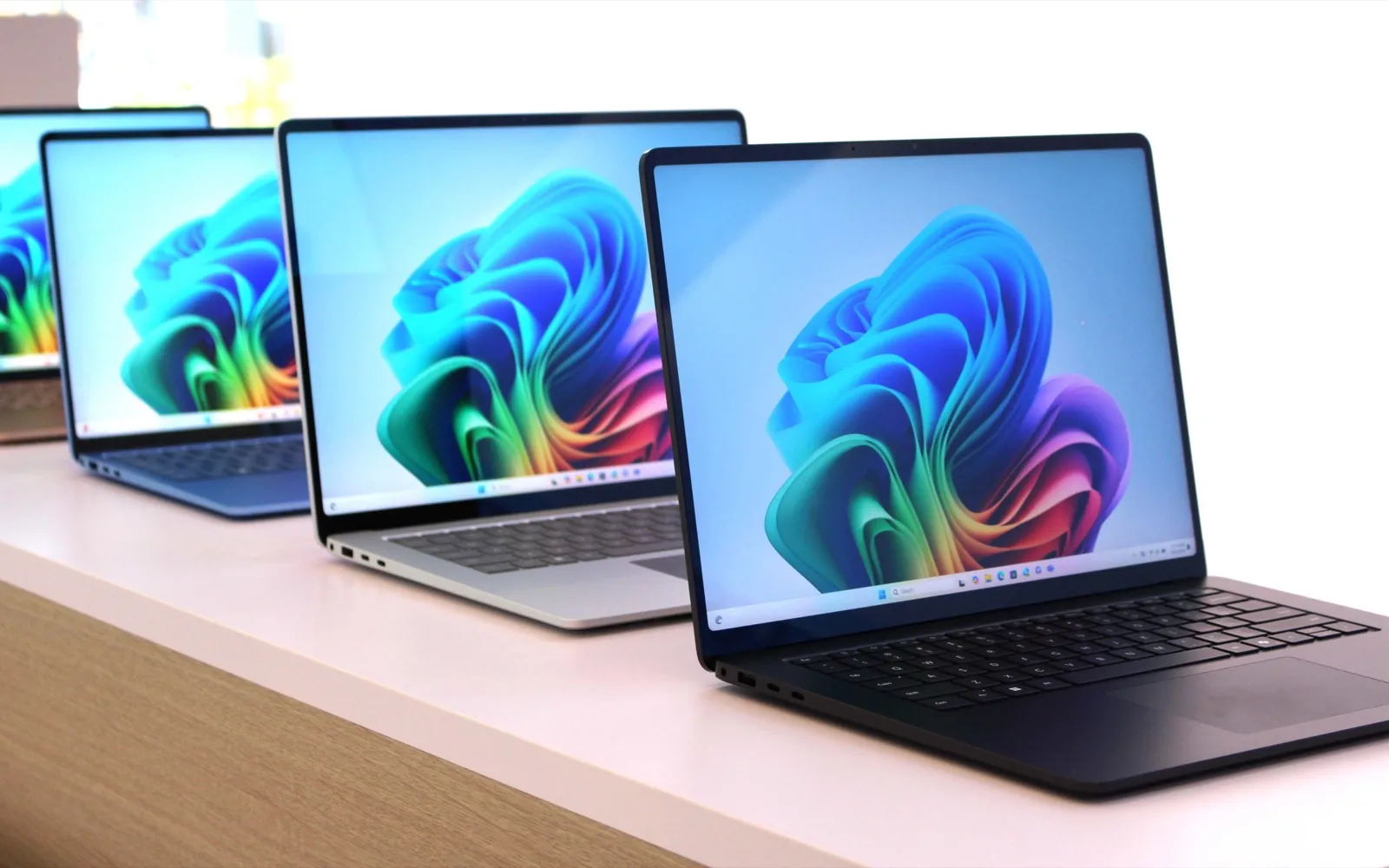 Moderne Laptops, bereit für die Aufnahme in den Bestand